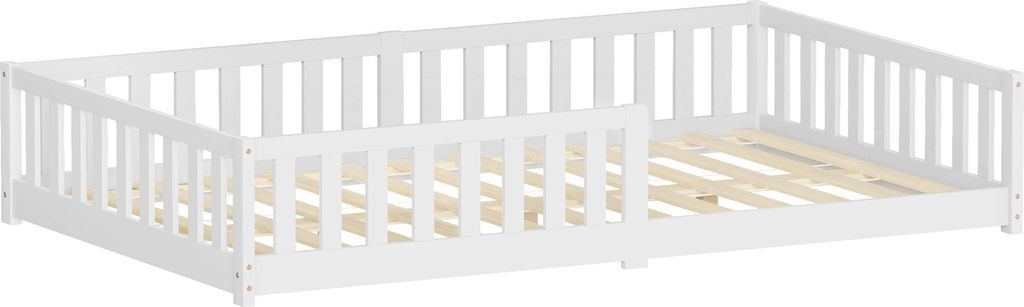 ML-Design Kinderbett 120x200 cm Weiß Bodenbett für Kinder Produktbild 