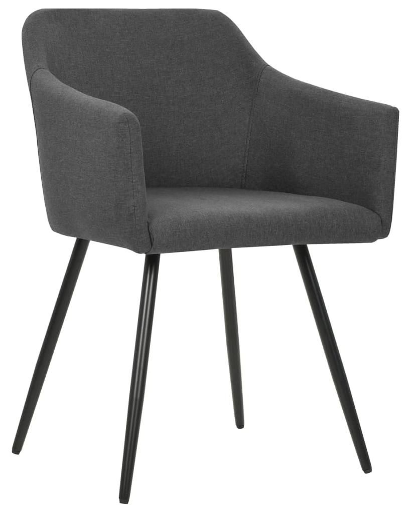 vidaXL Esszimmerstühle 6 Stk. Dunkelgrau Stoff