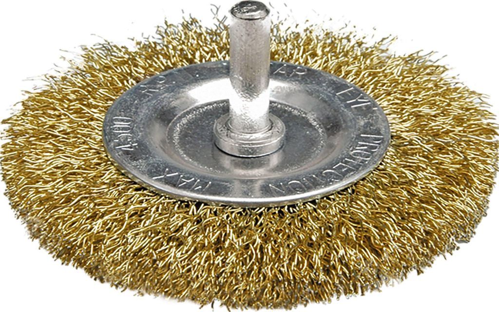 Vorel-Scheibenbürste 100Mm Mit Schaft, Gewellter Draht 06986