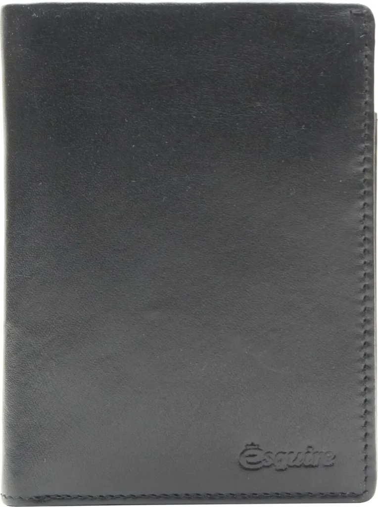 Esquire portafoglio New Silk Wallet High with Flap Black nero