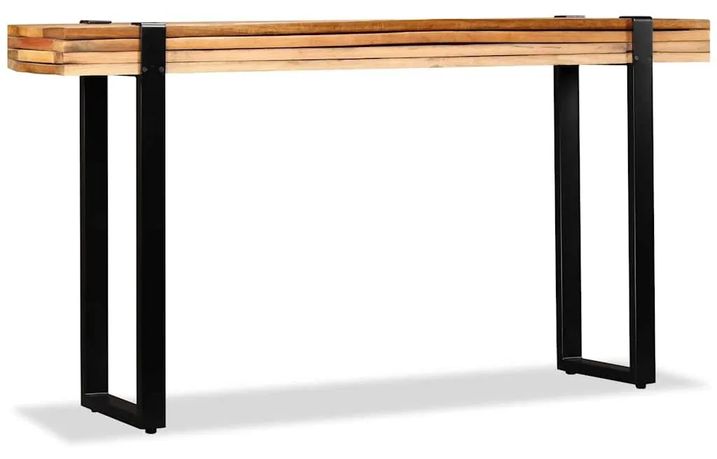 Console extensible en bois de récupération pour entrée et salon design