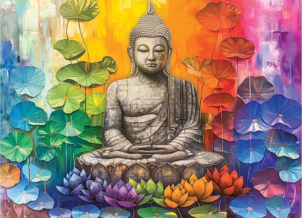 EUROGRAPHICS Puzzle Bunter Buddha 1000 dlks