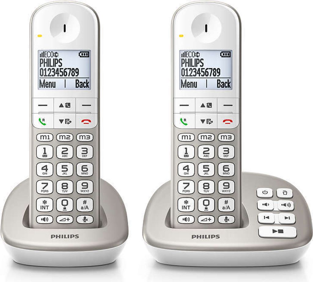 Philips Schnurlostelefon mit Anrufbeantworter XL4951S/38, Produktbild 