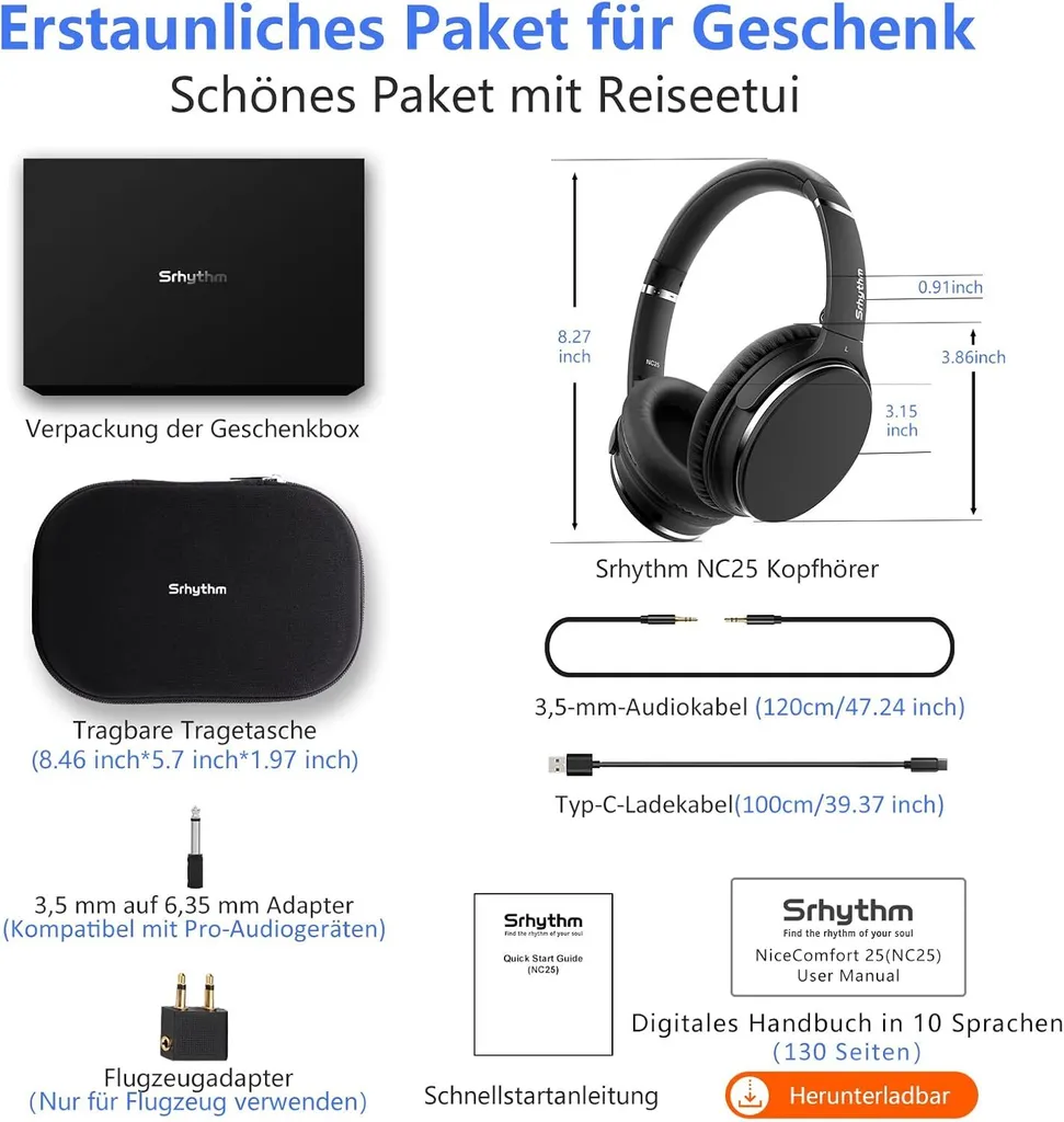 Cuffie Over-Ear ANC Next-Gen: Bluetooth 5.3 e Fast Charge 50H - 5