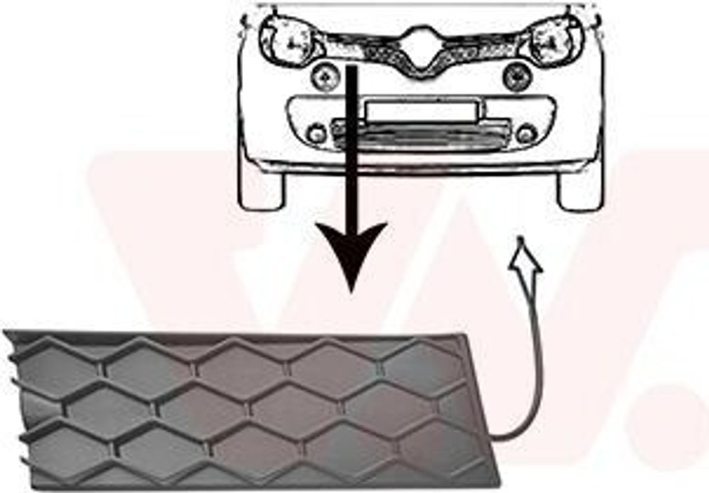 VAN WEZEL 4368512 Griglia anteriore per RENAULT Twingo III Immagine del prodotto 