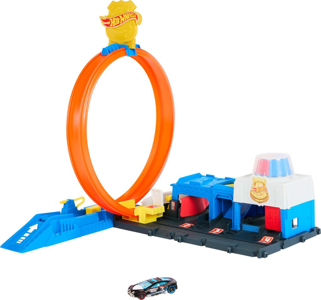 Hot Wheels City Super Polizeiwache-Spielset mit Produktbild 