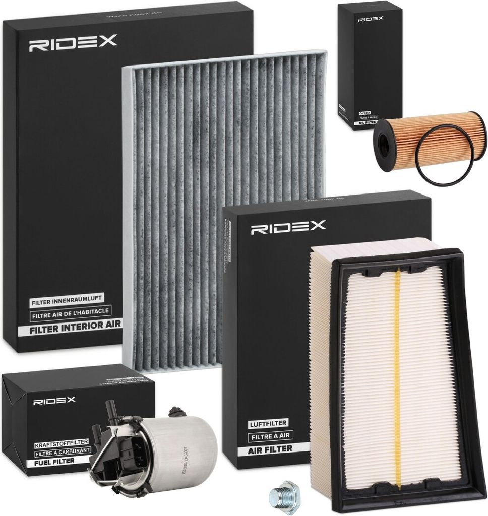 RIDEX Filterset Inspektionspaket Filtersatz für NISSAN Qashqai / Qashqai +2 I (J10, NJ10)