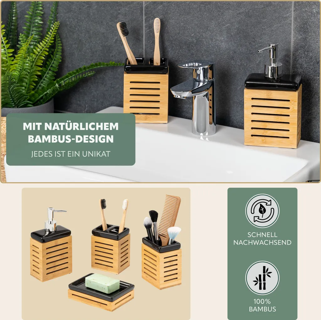Bremermann Set Accessori Bagno Completo 4 Pezzi | Robusto e Chic - 5