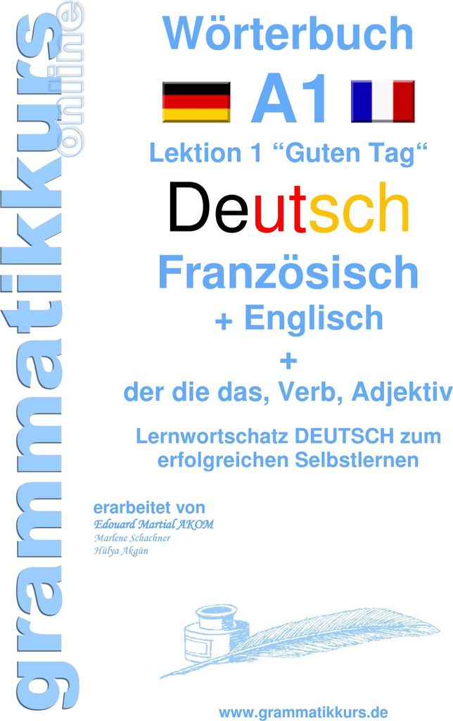 Wörterbuch Deutsch - Französisch - Englisch Niveau A1