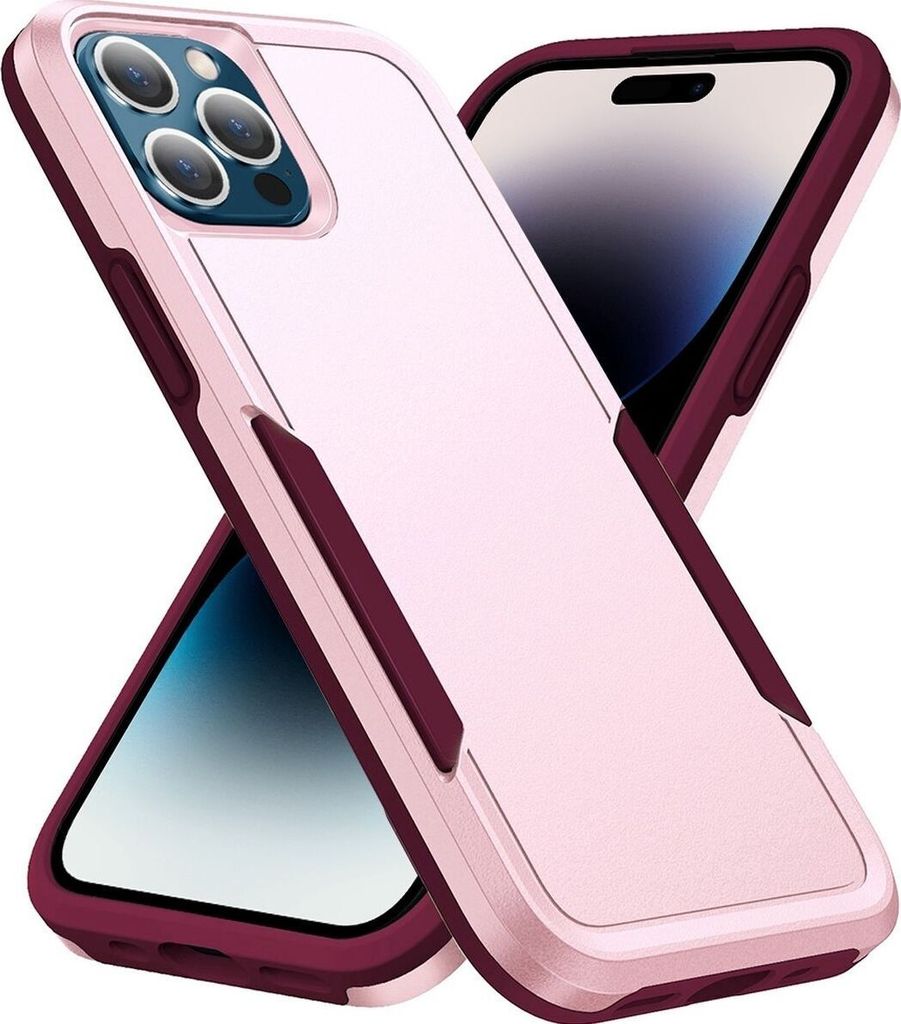 Mobigear Heavy Armor iPhone 14 Pro Hülle Hardcase Backcover Stoßfest - Pink / Lila