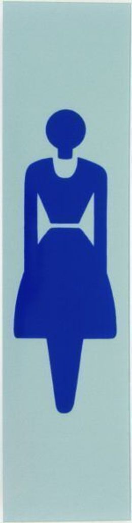 Klebeschild Frau selbstklebend 160x40 mm für Türen und Fenster