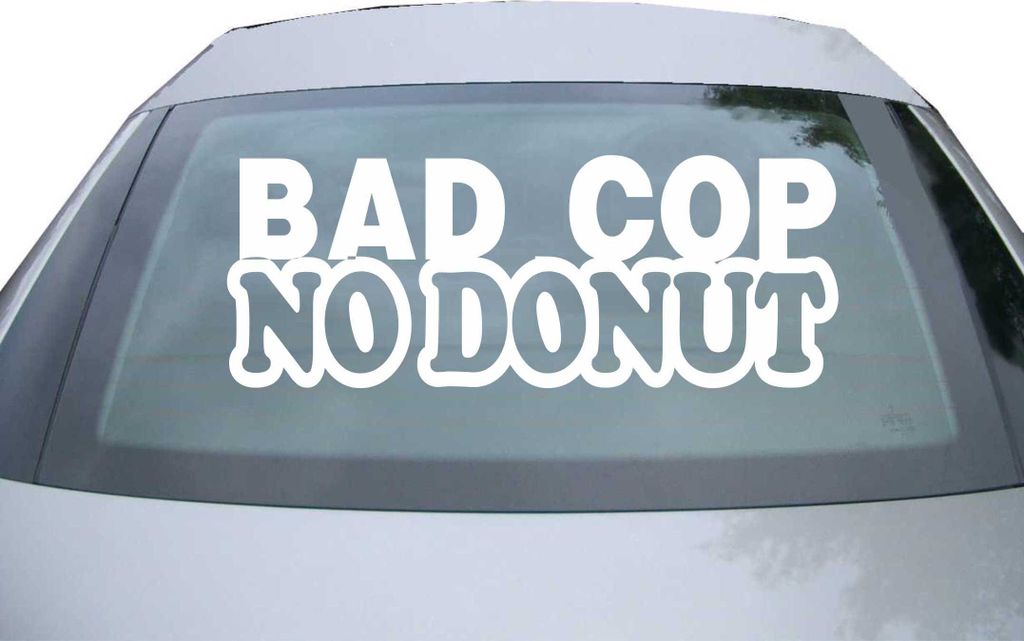 Indigos UG - Aufkleber Heckscheibe & Motorklappe DE2278 - weiß - 600x228 mm - No Donut - Auto Scheiben Fenster Heckklappe Tuning Racing JDM - Die cut