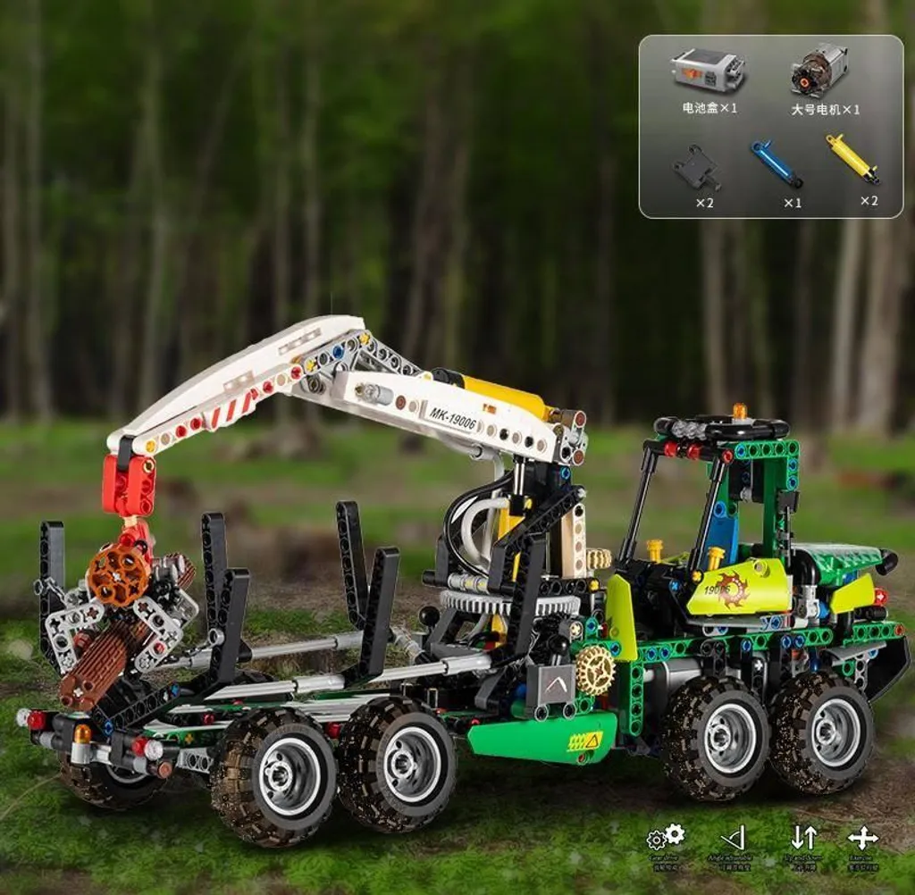 Camion Forestier Pneumatique Télécommandé 19006 Jeu de Construction RC - 12