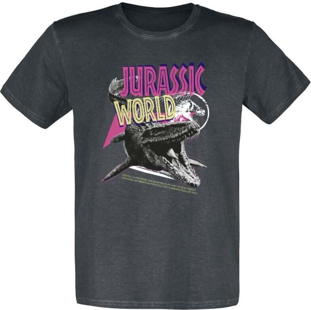 Jurassic Park T-Shirt Herren Jurassic World - Mosasaurus multicolor L