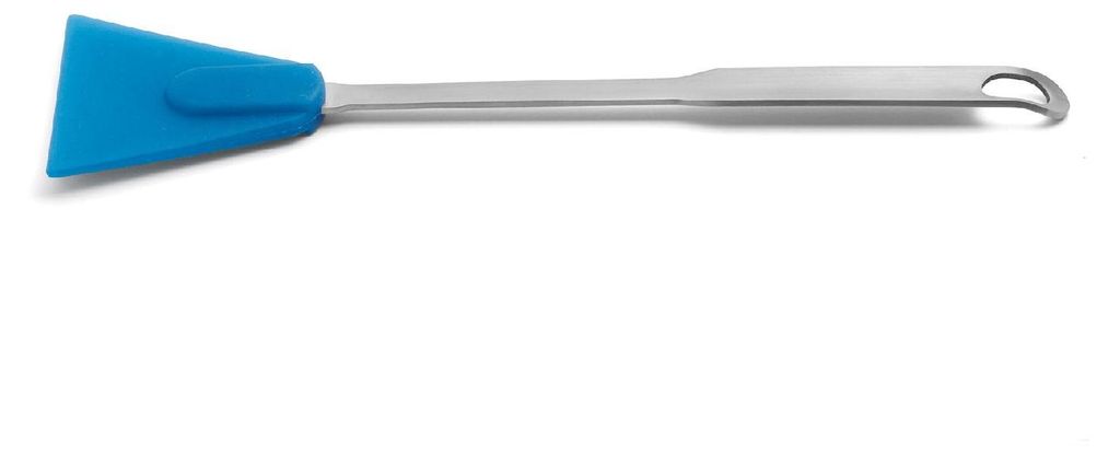 Karl Weis Dreieckschaber, Edelstahl, Silikon, 32 x 9 x 1,2 cm