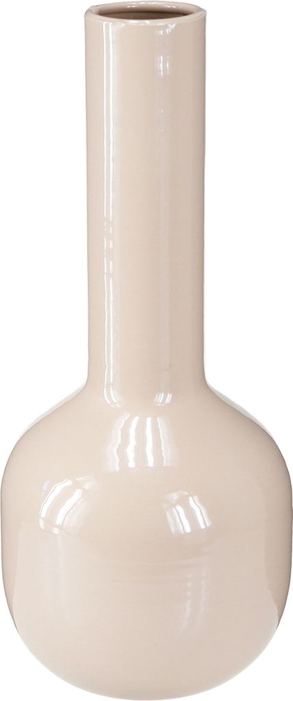 Deko Vase Metall Braun Emaille Cappuccino H25,5cm Wohnaccessoire