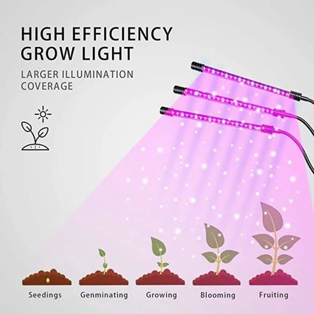 Lampe de croissance LED pour potager d'intérieur et fleurs de salon