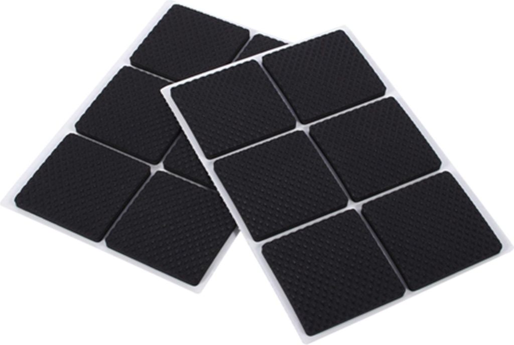 12pcs Schwarz NOn slip Selbstklebende Bodenschützer Möbel Produktbild 