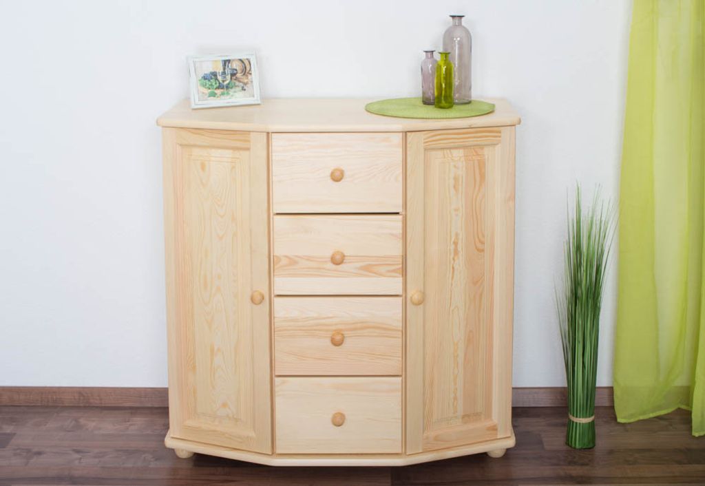 Kommode Kiefer massiv Vollholz natur Junco 168 – Abmessung 100 x 100 x 47 cm