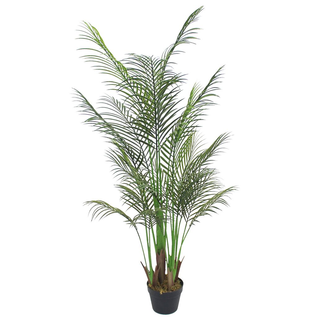 Palmenbaum Palme Arekapalme Kunstpflanze Künstliche Pflanze 180cm Decovego 