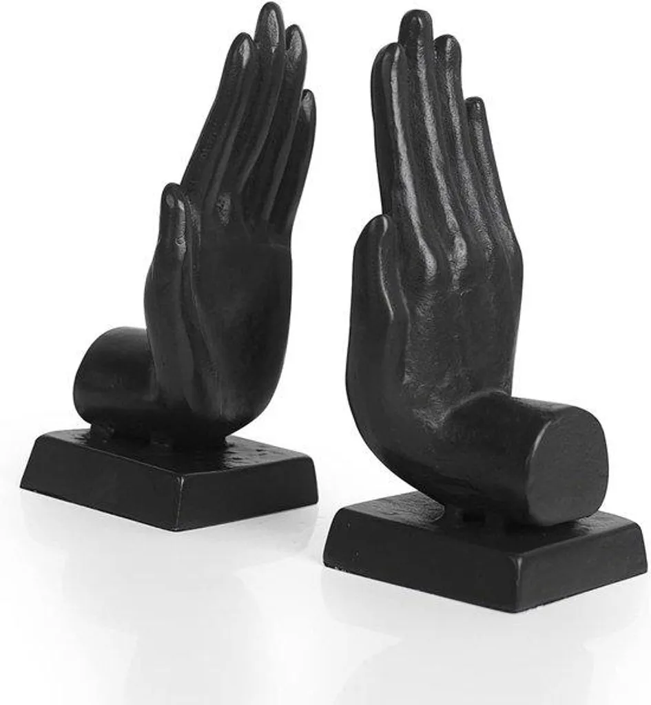 Supports à livres décoratifs en fonte noire lot de 2 design industriel