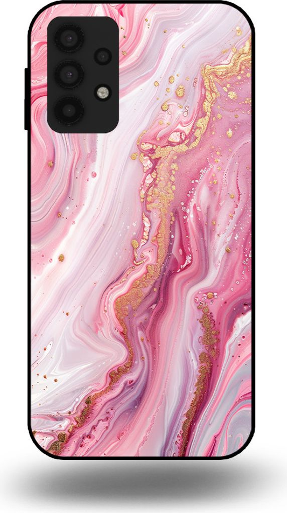 Smartphonica Handytasche passend für Samsung Galaxy A32 5G mit Marmordruck - TPU Rückseitenschutzhülle Marmordesign - Pink