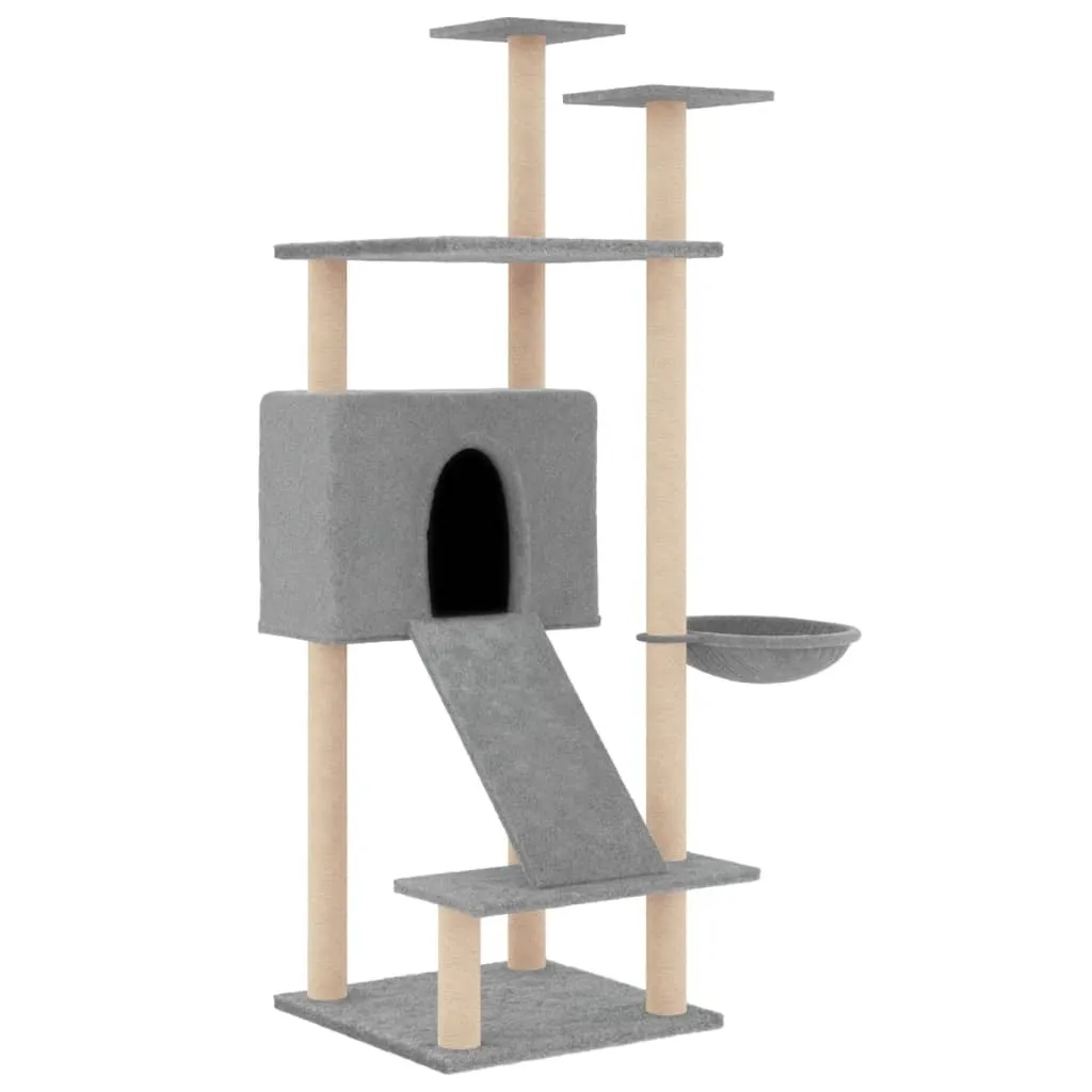 vidaXL Graffiatoio in Sisal Grigio Chiaro 153 cm | Tiragraffi per Gatti