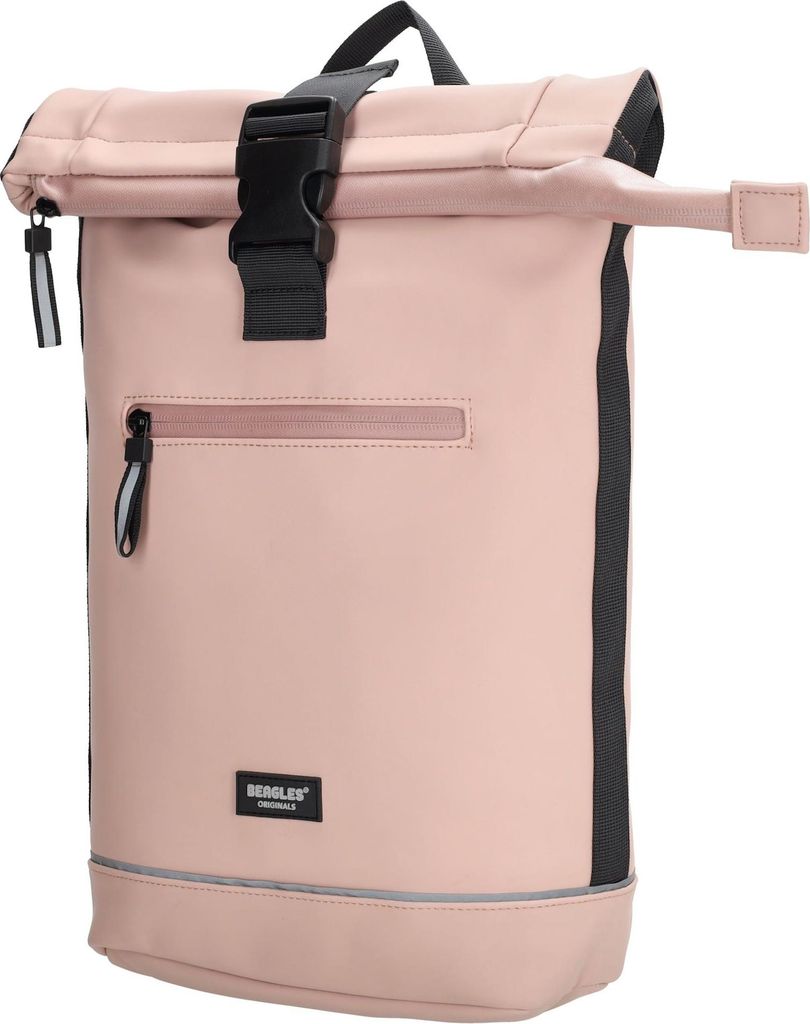 Kleiner Damen Roll up Rucksack Plane Tasche Fahrradrucksack Kurier Rollup Bag Rosa