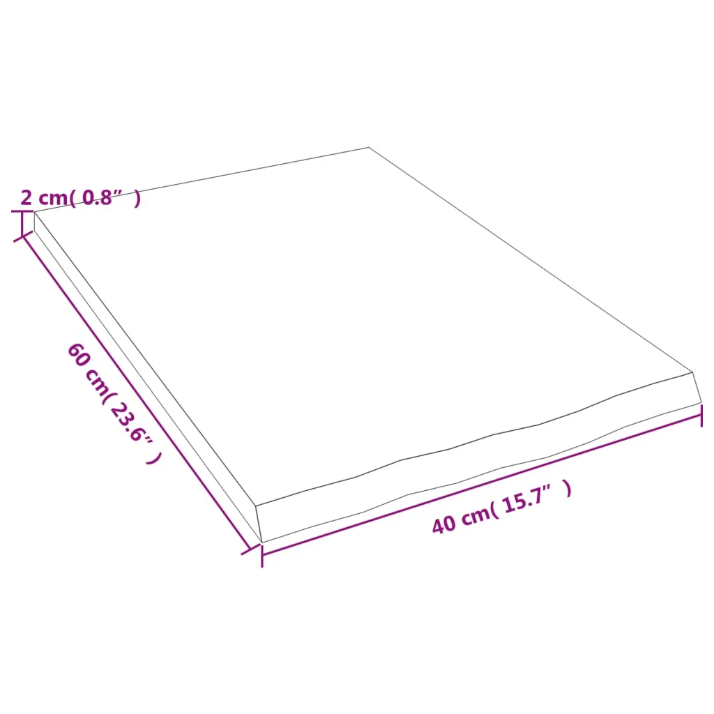 Mensola Rovere Grigio Scuro 40x60 cm vidaXL | Design Legno Massello - 6
