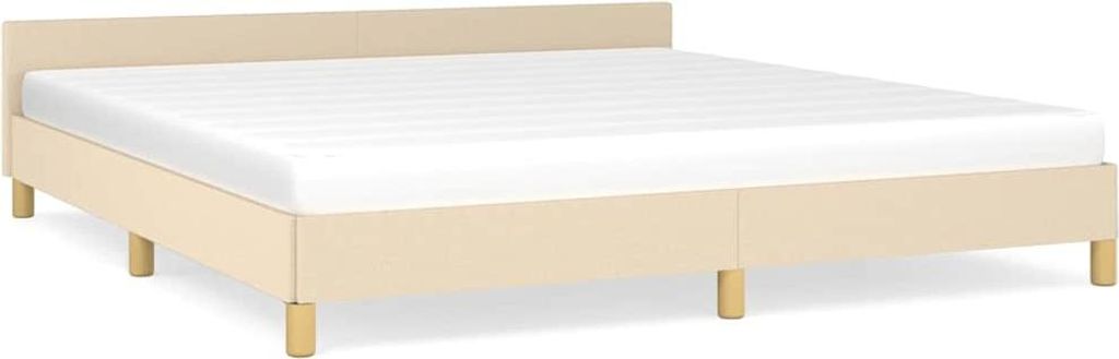vidaXL Rám postele bez matrace krémový 180x200 cm látka Obrázek produktu 