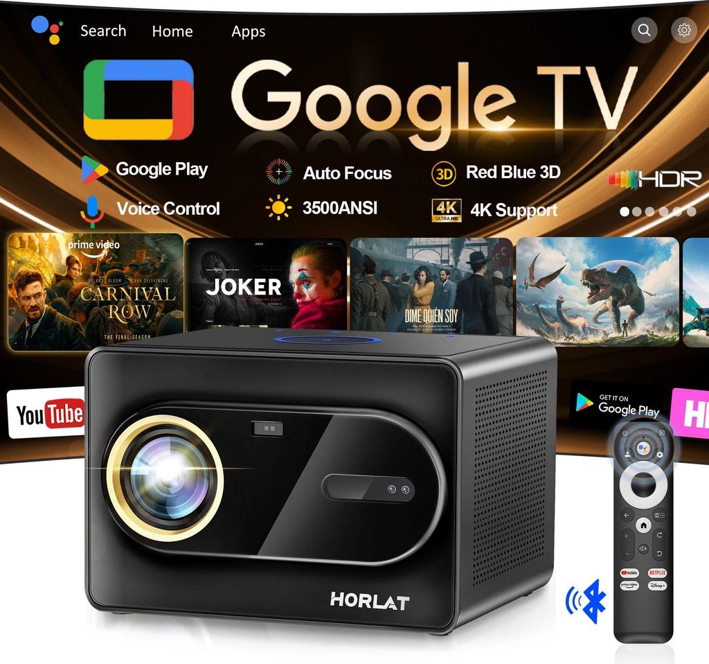 Heimkino Beamer - X04MAX - 3500 ANSI Lumen - Full HD 1080p - 3D-Unterstützung - Automatische Trapezkorrektur - 1,4x Zoom - LED-Lichtquelle 100000 h