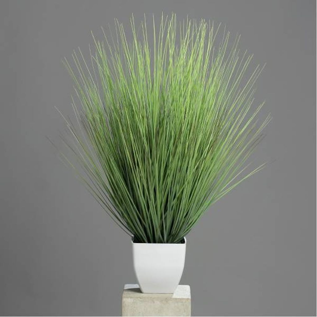 Künstlicher Grasbusch im weißen Topf ca 80 cm 