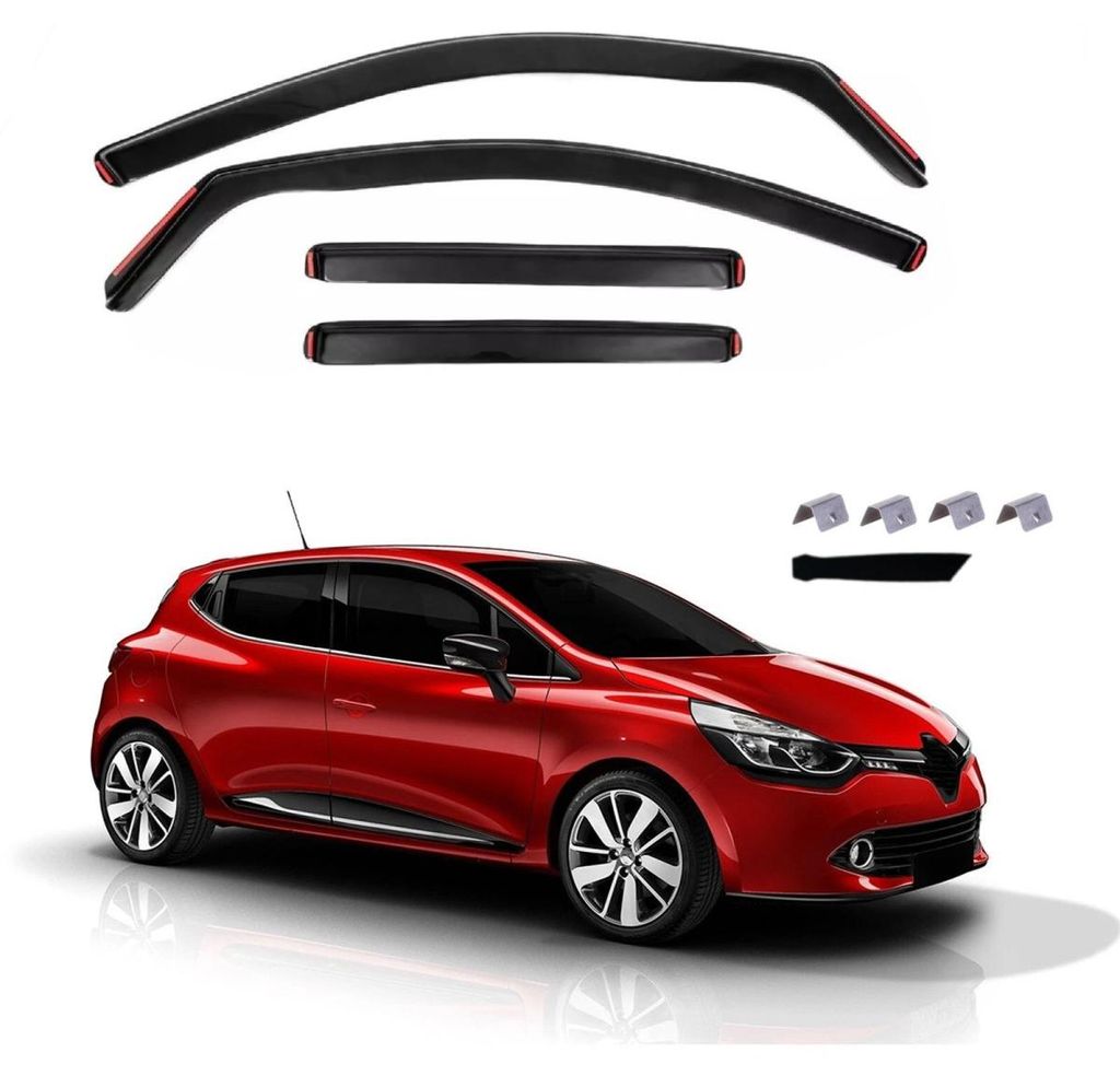 4-teiliges Set Windabweiser für Renault Clio 4 (5-türiger Hatchback) 2012–2019