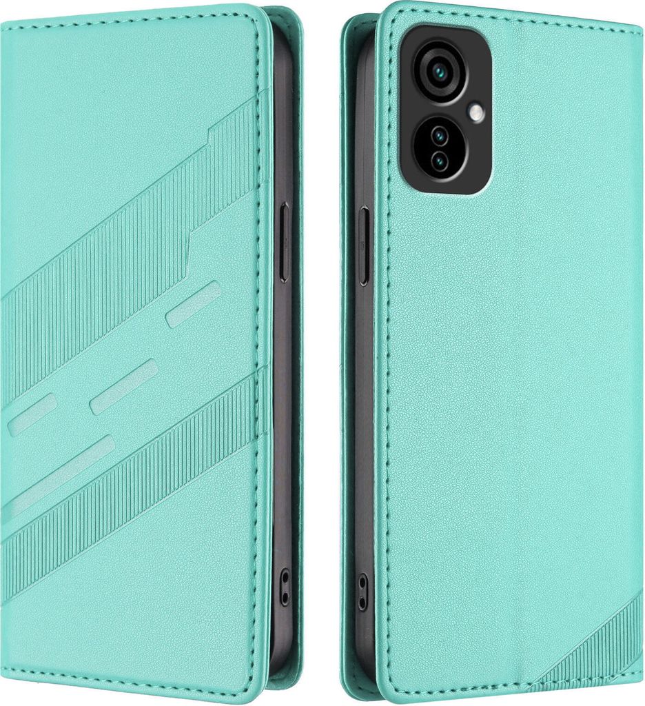 Hülle für Tecno Camon 19 Neo, Kunstleder Brieftaschen Handyhülle mit Kartenfach und Standfunktion Türkis