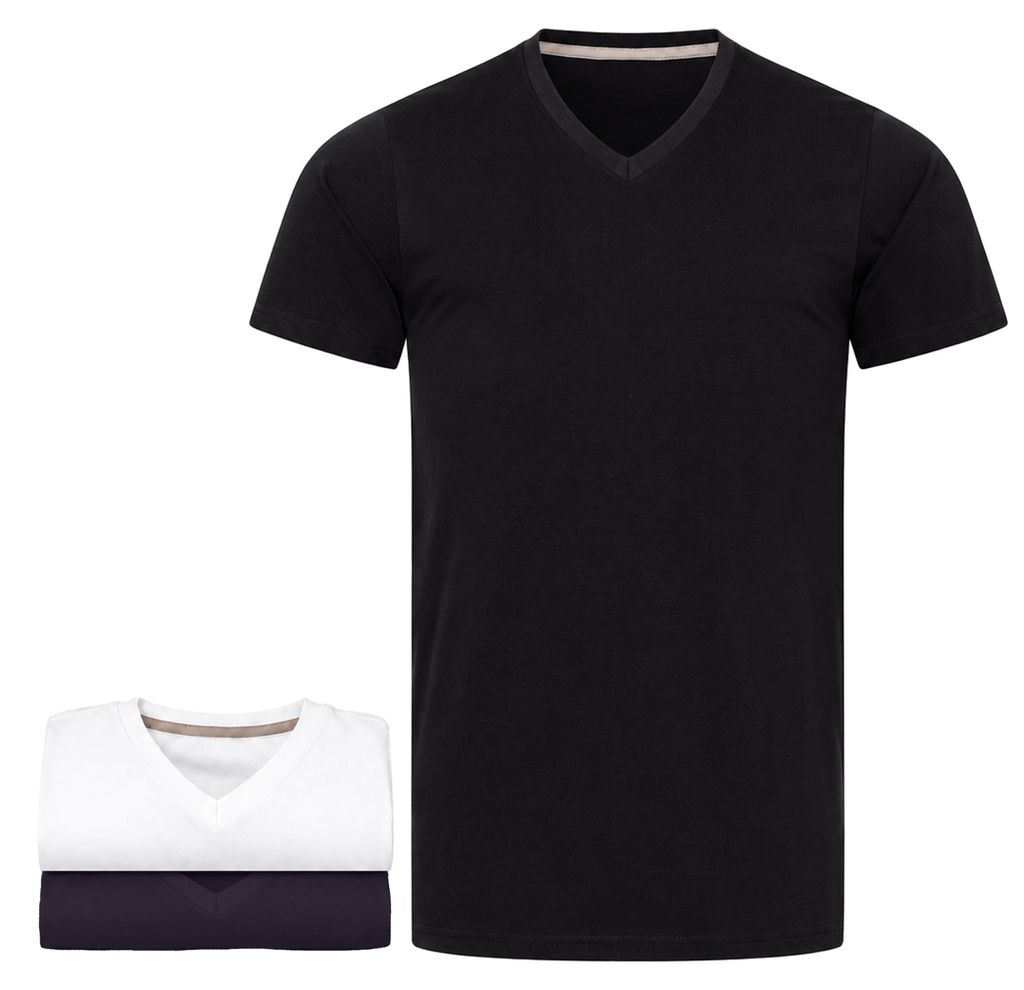 Mivaro Herren T-Shirt 3er Pack V-Ausschnitt Produktbild 