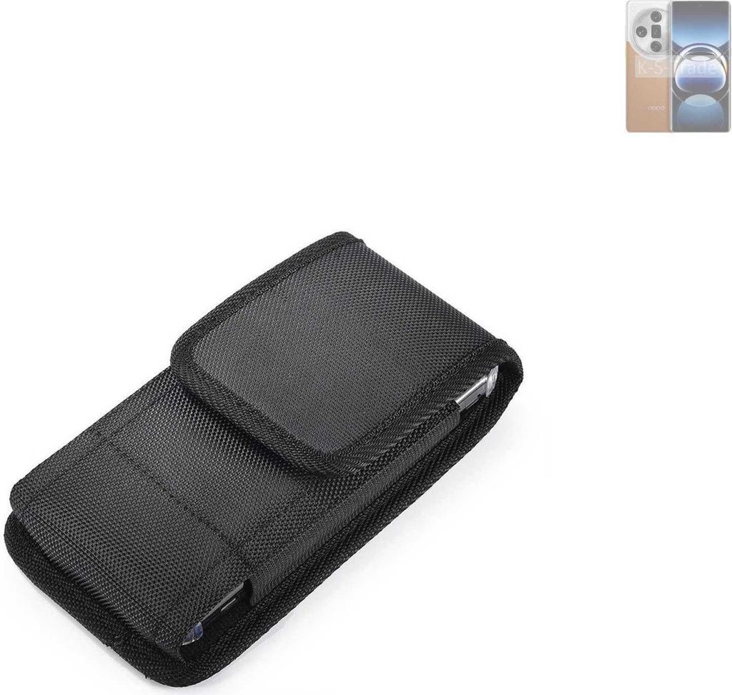 Holster Gürteltasche kompatibel mit Oppo Find X7 Holster Gürtel Tasche wasserabweisend Handy Hülle Schutz Hülle Outdoor schwarz K-S-Trade