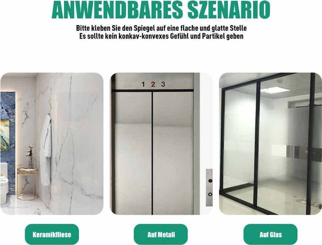 Klebespiegel Spiegel, HD Groß Wandspiegel Selbstklebender, Produktbild 9