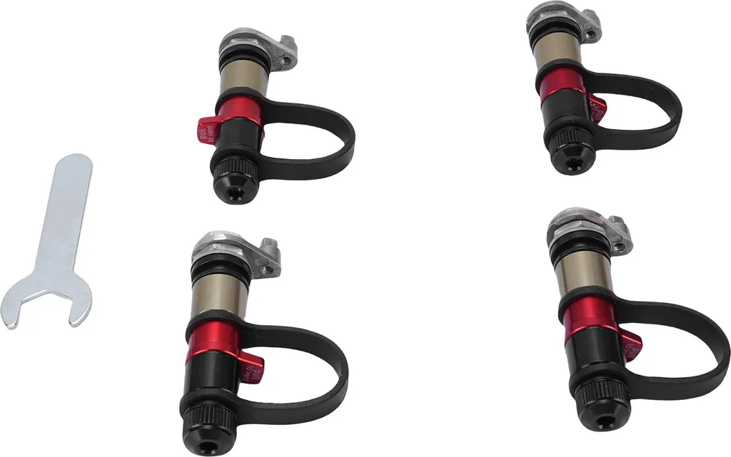 Valves dégonflage pneus rapides compatibles capteurs TPMS noirs