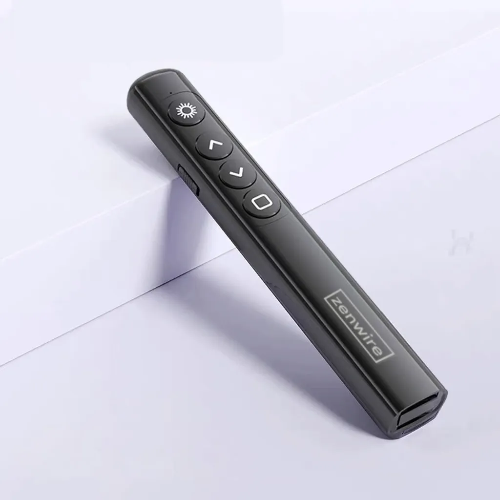 Pointeur laser sans fil noir avec télécommande USB pour présentation - 4