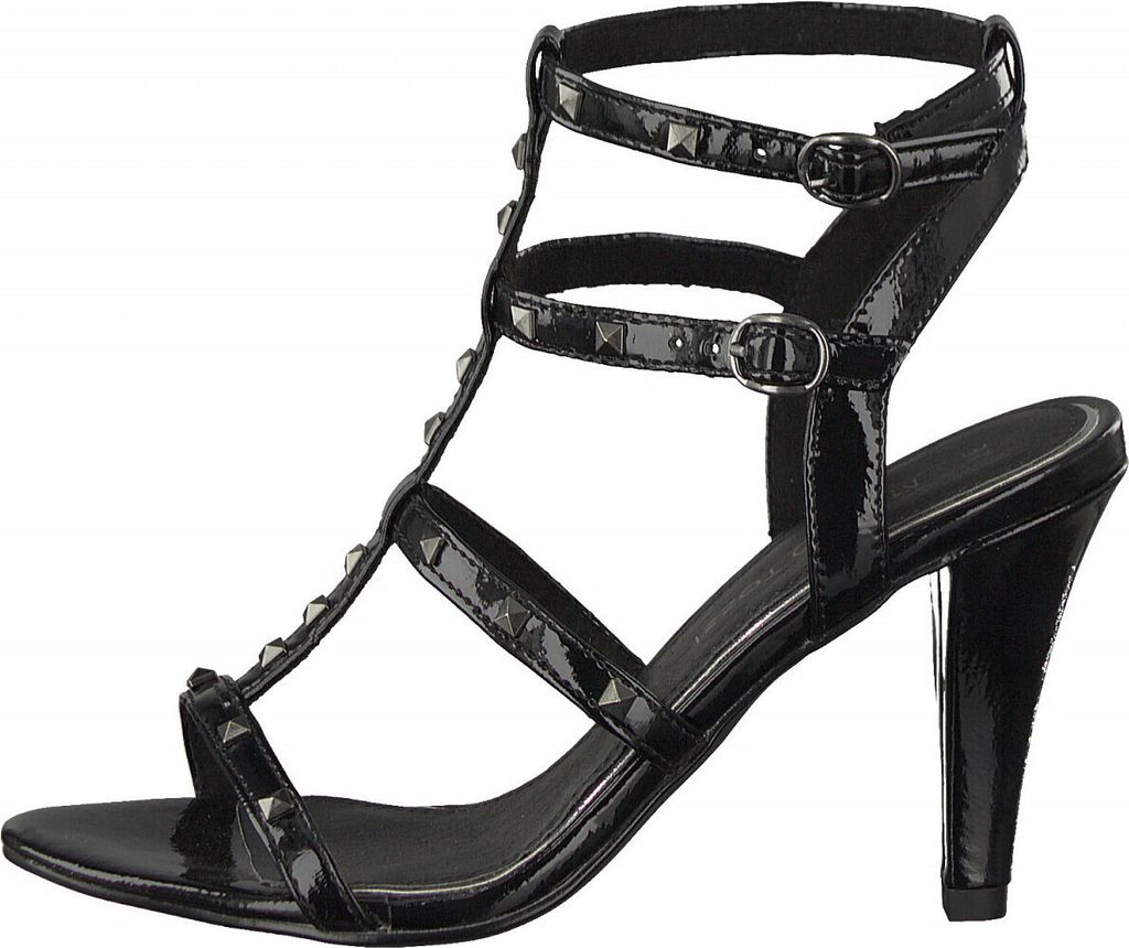 Marco Tozzi Sandaletten,Stadtbd.ü.25mm o.Fußb in schwarz, Gr. 38