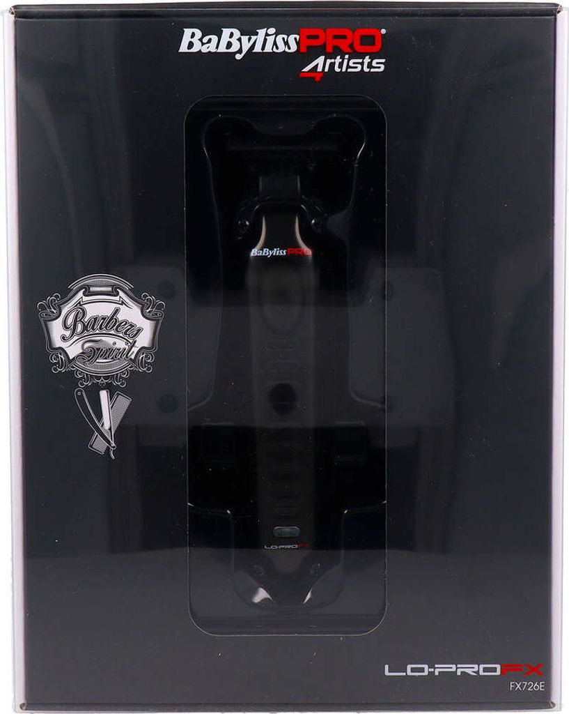 The product is displayed in its retail packaging, which is a black box with a clear plastic window.