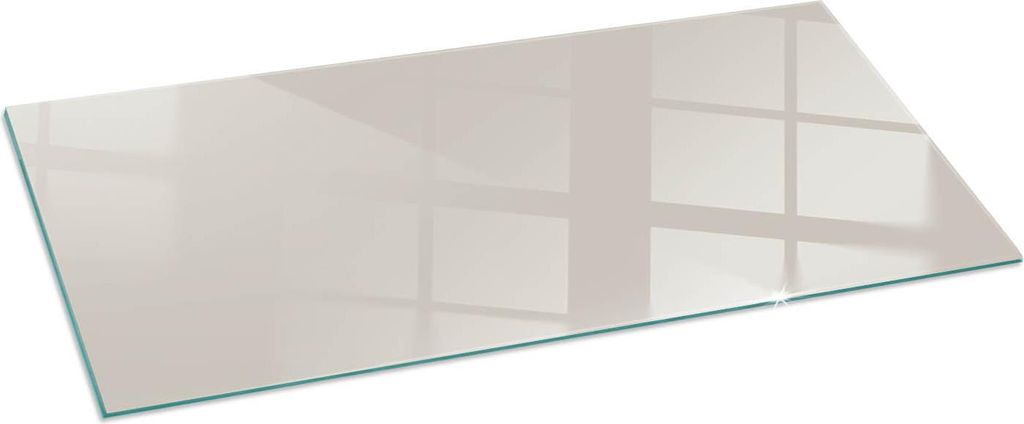 Funkenschutzplatte – Glasbodenplatte für Kaminofen – Kaminunterlage aus Glas – 125x50 cm – Feuerfeste Ofenbodenplatte – Hitzebeständige...