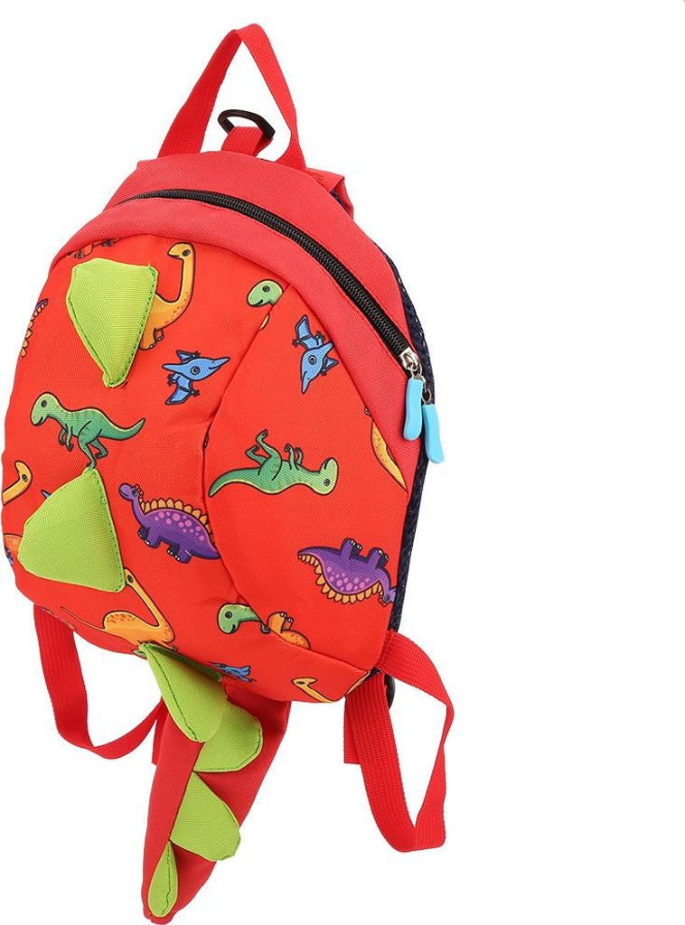 Dinosaurier-Rucksack für Kinder Kleinkinder Tasche Cartoon-Rucksack für Vorschulkinder Jungen Mädchen (rot)
