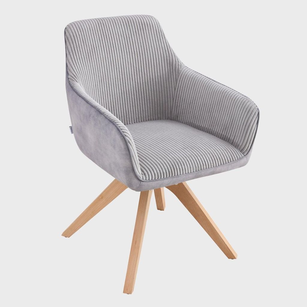 Židle HOMLA PESA v kombinované látce šedá 56x60x82 cm Obrázek produktu 