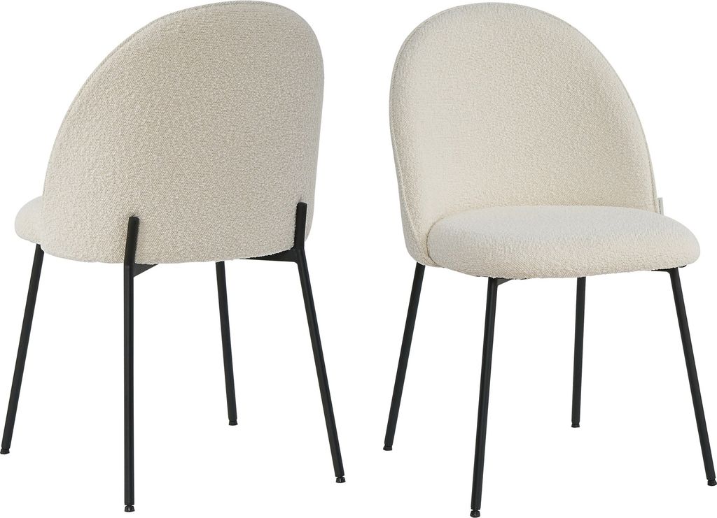 SIT Möbel Stuhl im 2er-Set | Bezug Bouclé Stoff beige | Produktbild 