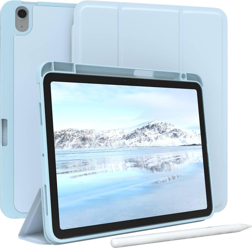 EAZY CASE Smartcase mit Stifthalter für Apple iPad Air 11 (2024) Hülle mit Stifthalterung, Tablet Cover aufstellbar 11 Zoll in Blau