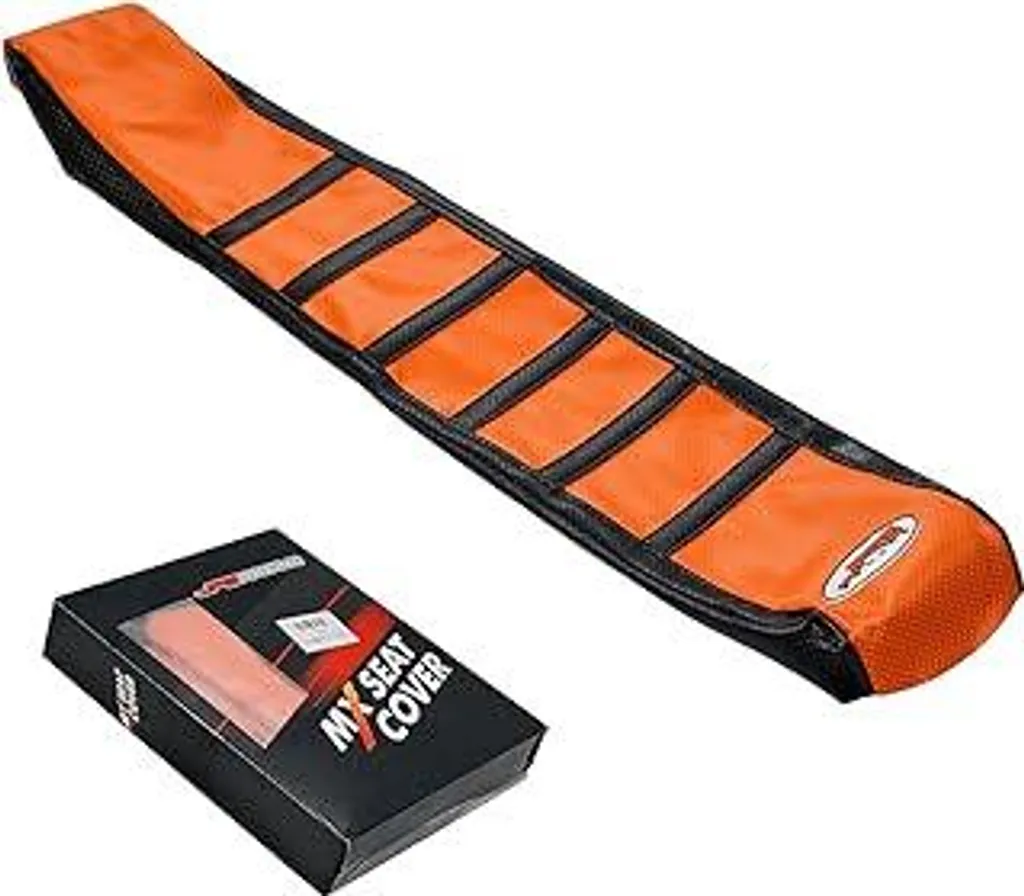 JFG RACING Coprisella per motocross, arancione/nero Motocicletta Grip Morbido coprisella Per 65 85 125 200 250 300 400 450 525 SX EXC MXC