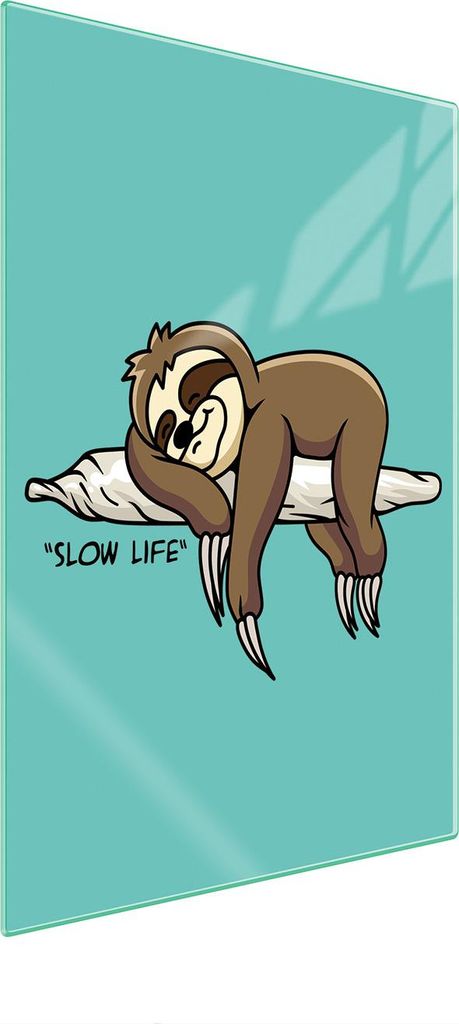 Glasschneidebrett 35x52 Faultier