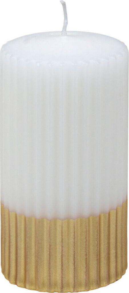 Weihnachtskerzen Rillenstumpen "Klassik" Weiß 110/57 mm