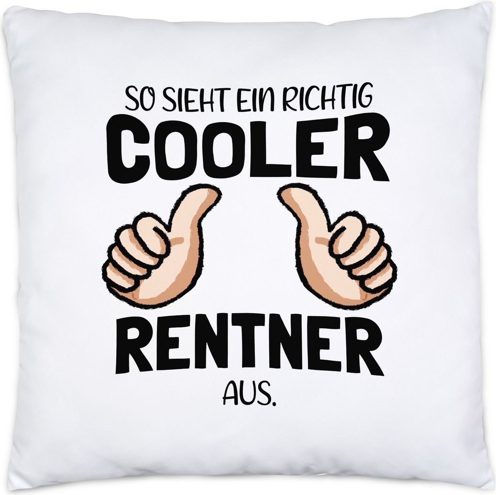 So Sieht Ein Cooler Rentner Aus Kissen Inkl. Füllung Geschenkidee Ruhestand Pension Rente